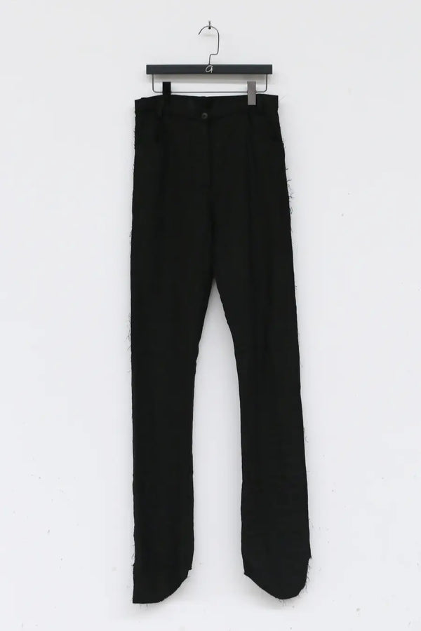 marc le bihan linen trousers 2440-E21 BLACK